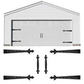 Magnetic Garage Door Hardware,Garage Door Magnetic Decorative Hardware with 4 Hinges + 2 Handles Gave Your Door a New Look,Garage Door Magnets Easy Install,Never Fade Garage Door Handle(Modern Style) - style: Modern