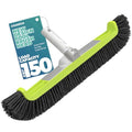 18" Pool Brush Head - Scrub Brushes, Curved Ends, Green & Black - color: Black