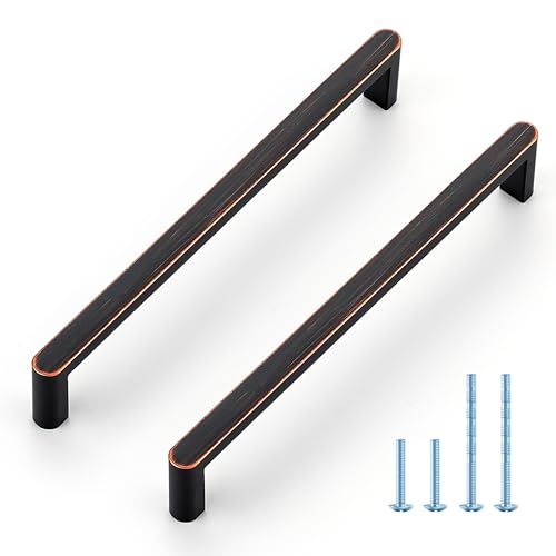 Oil Rubbed Bronze Cabinet Pulls Cabinet Handles, 6-1/4 Inch, 25 Pack - color: Oil Rubbed Bronze, size: 6-1/4 Inch Hole Center