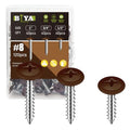 Brown Wood Screws 120pcs #8 Self Tapping Cabinet 3 Size 1/2 3/4 1 Inch - color: Brown, size: 120 SCREW COUNT