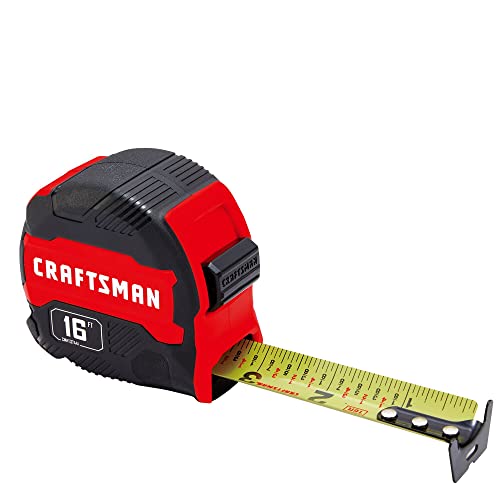 CRAFTSMAN Tape Measure, Compact Easy Grip, 16 FT (CMHT37441S) (Pack of 6) - size: 4.9 m (Pack of 6), style: NEW - Easy Grip, 16-FT