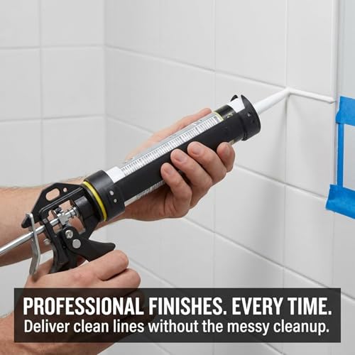 Heavy Duty Caulking Gun | 12:1 Manual Caulk Gun | 10oz Cartridges 300ml | No Drip Professional Calking for Painters, DIYers, Automotive, Contractors - size: 10oz / 300ml, style: 12:1 Manual Gun