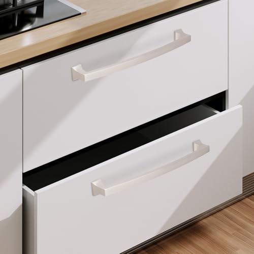 COTYKILEY 10 Pack 7.5 Inch(192mm) Brushed Satin Nickel Cabinet Handles Kitchen Cabinet Pulls Cabinet Door Handles Kitchen Cabinet Hardware - color: Brushed Satin Nickel, size: 7.5" Hole Center（192MM）