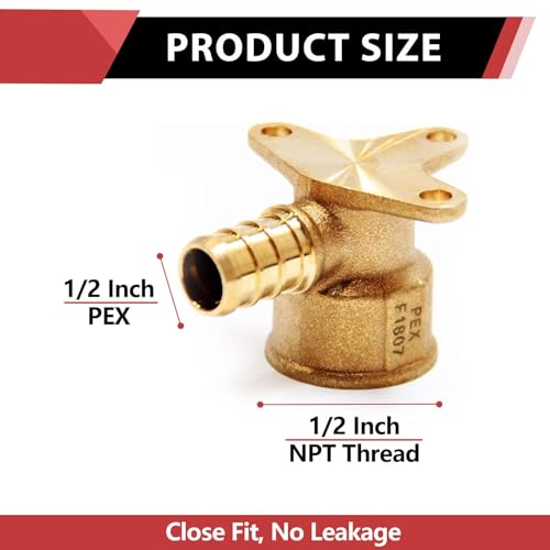 (Pack of 200) EFIELD Pex 1/2 Inch x 1/2 Inch Female NPT Drop-Ear Elbow - size: Pack of 200
