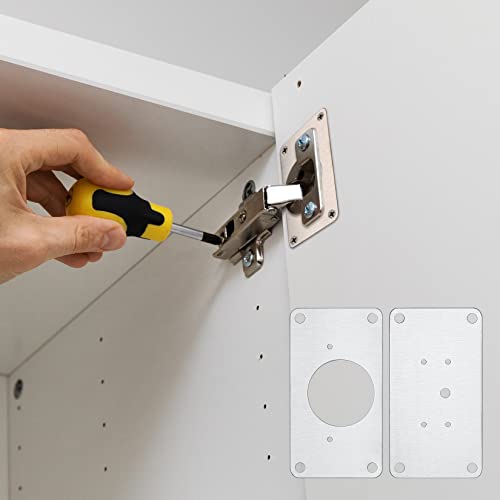 16 Pcs Cabinet Hinges Repair Plates, Cabinet Doors Hinge Repair Kit