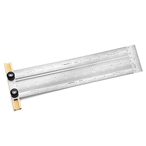 POWERTEC 80025 12 Inch Precision Marking T Rule, Stainless Steel Woodworking T Square Ruler for Marking, Measuring, Scribing Tool - style: 12" T Square