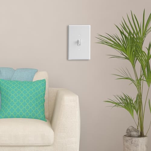 Bates- Light Switch Plates, 10 Pack, 4.88" x 3.11", Mid- Size White - color: White, size: 10 Pack, Mid-Size