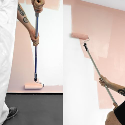ROLLINGDOG 9 Inch Paint Roller Kit with Extension Pole - color: 11 pc paint roller kit with masking tape