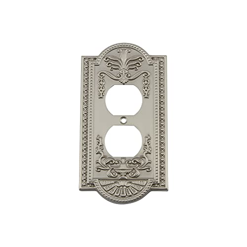 Nostalgic Warehouse Meadows Light Switch Cover Plate - color: Satin Nickel, size: Outlet