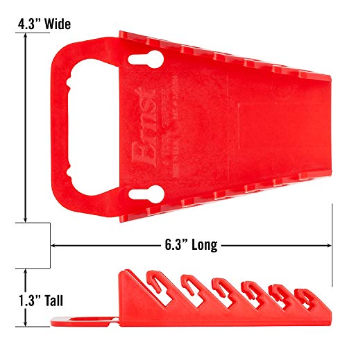 Ernst Manufacturing 5044-Red Gripper Wrench Organizer, 6 Tool, Red - color: Red, size: 6 Tool, style: Standard