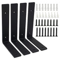 1/4" Thk Heavy Duty Shelf Brackets, 8.25" X 6.25", 4 Pack - Max. 90lb - size: 8.25"X6.25"