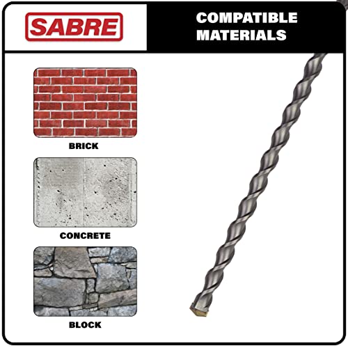 1 Inch x 39 Inch SDS Plus Rotary Hammer Drill Bit, Carbide Tipped Concrete Drill Bit for Masonry; Brick, Stone, Concrete (1" x 37" x 39") - size: 1 in