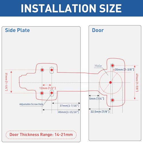TamBee 45°Cabinet Hinges Soft Close Kitchen Door Cabinet Hinge - Concealed, Soft Close, 3D Adjust for 135 Degree Corner Cabinet, Cupboard Hinge Replacement with Mounting Screws, 2 Pack - size: 45°
