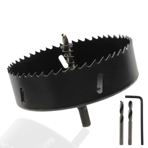 4-13/16"/122mm Hole Saw Bi-Metal Hole Saw for Hard Wood,Plywood and Drywall - color: black, size: 4-13/16" (122mm)