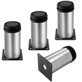 4 Pack Furniture Leg Set, 2" Dia 4" H Adjustable - size: 4 Inch