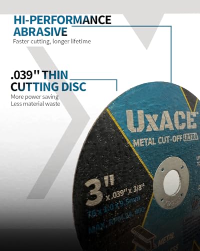 3 Inch Cut-Off Wheel for Metal, Stainless Steel, Aluminum Cutting, Professional Super Thin Metal Cutting Disc for Angle Grinder, Die Grinder or Cut-Off Tools, 3/8 inch Arbor, 25 Pack - style: 3 Inch, 25 Pack