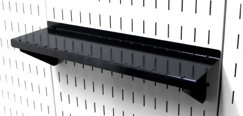Wall Control Shelf 4in Deep Pegboard Shelf Assembly Pegboard and Slotted Tool Board - Black - color: Black