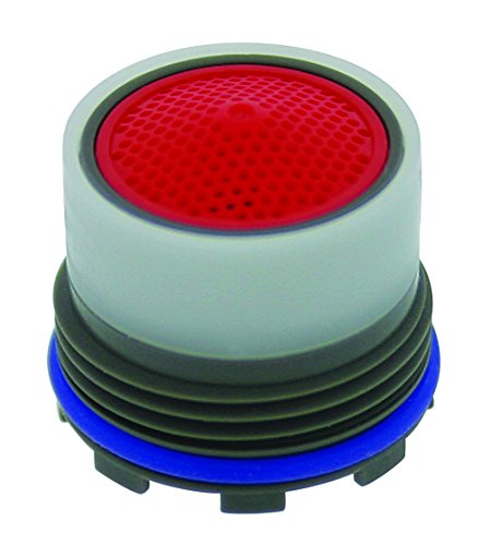 Neoperl 13 0000 5 Standard Flow Cache Perlator HC Aerator, Tom Thumb Size, 2.2 GPM, Red Dome, Honeycomb Screen, Aerated Stream, M16.5 x 1 Threads, Plastic, 0.591" Height
