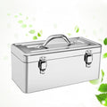 18" Metal Tool Box,Stainless Steel Tool Box,with Carrying Handle
