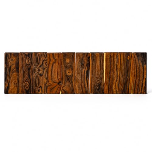 IECAP LLC Ironwood Knife Scales Exotic Wood Knifes Handles — 5.12" x 1.25" x 0.37", 10 Pieces — Natural Wood Handle Material – Blanks Scales Tool Grips for Custom Knives DIY Crafts