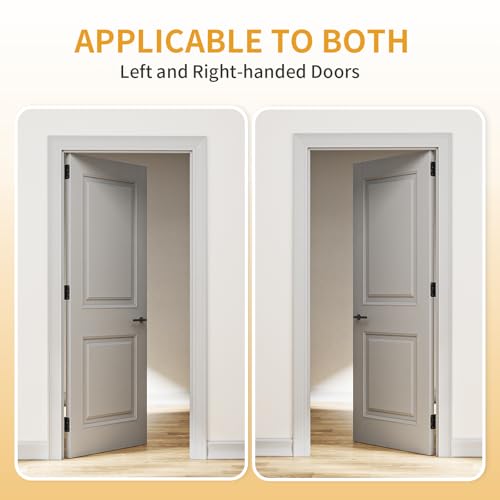 Luxbaro 2 Pack Spring Hinges Self Closing 4 Inch, Self Closing Door Hinges - color: Matte Black-square&5/8'', size: 4" 2 Pack