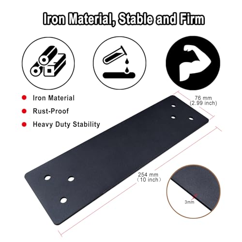 4pcs 3x10 Straight Steel Flat Mending Plate with HolesJoining Brackets, Connecting Brackets, I Strap. Metal Plate with Holes, Straight Flat Plate for Truss Framing.