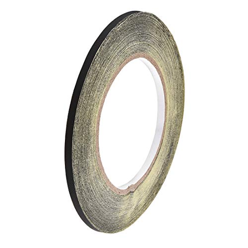uxcell 5mm Acetate Cloth Tape for Laptop Electric Auto Guitar Repair High Temperature Adhesive Tape Black 30m/98.4Ft - size: 5mm