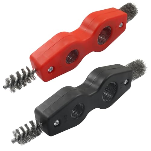 Copper Tubing Brush, 4 in 1, 1/2 in and 3/4 in, Red and Black - color: Red and Black