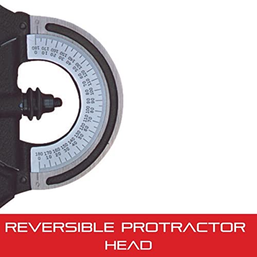 Starrett Protractor Head, for Combination Squares - color: Black Wrinkle-Chrome
