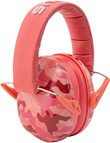 Snug Kids Earmuffs – Noise Reduction for Toddlers & Children – Adjustable, Lightweight, Foldable, Soft & Comfortable - color: Pink Camo