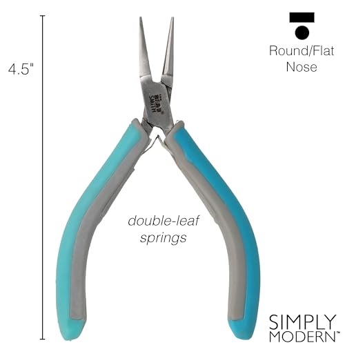 The Beadsmith Simply Modern Round & Flat Nose Pliers - size: Half Round/Half Flat Nose