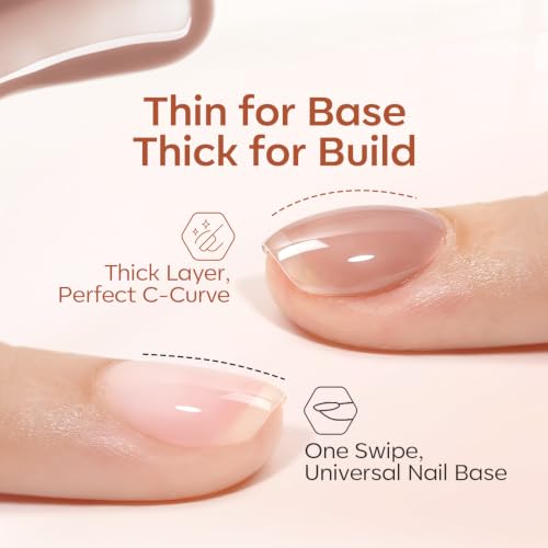 modelones Skin Tone Rubber Base Gel Polish Set 6 Color Builder Nail Gel - color: Natural Nude Base