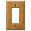 AMERELLE 4025R Carson Single Rocker Stained Wood Wall Plate in Light Oak - size: Single Rocker
