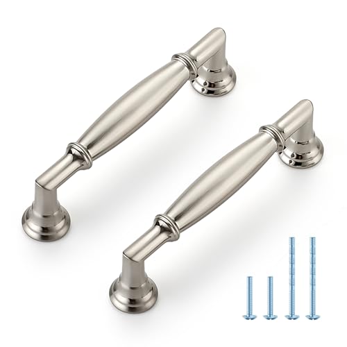 HOME EDIT Brushed Nickel Cabinet Handles 3 Inch Pulls 20 Pack - color: Brushed Nickel, size: 3 inches Hole Center
