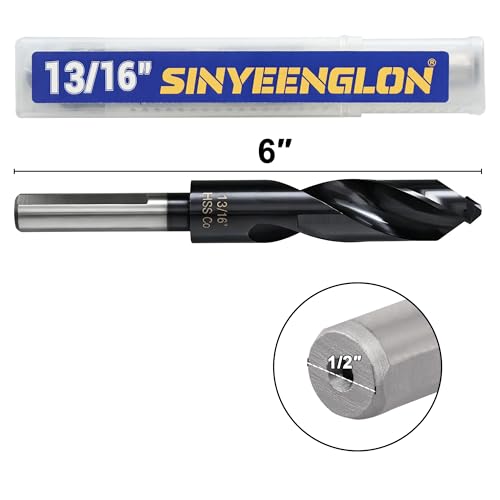 13/16 Cobalt Drill Bit for Metal and Hardened Steel - size: 13/16 in