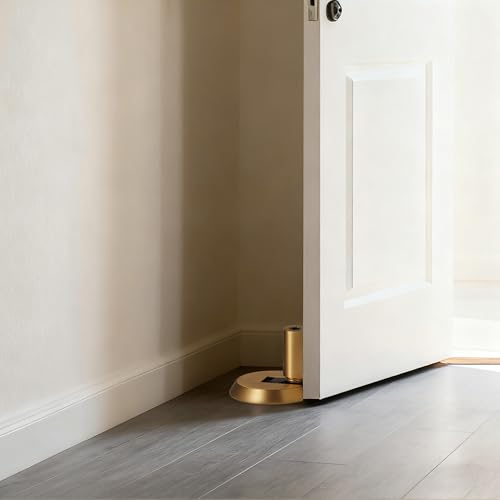 PANALI Windproof Door Stopper, Mechanical Door Stop, 1 Pack, Brushed Brass - color: Brushed Brass