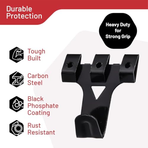 CrimsonMark 303-Piece Picture Hanging Assortment with Heavy Duty Hooks | Includes Nails, Sawtooth, D-Rings, Wire, Level & Metal Wall Hooks for Picture Framing and Canvas Mounting in Black. - size: Black