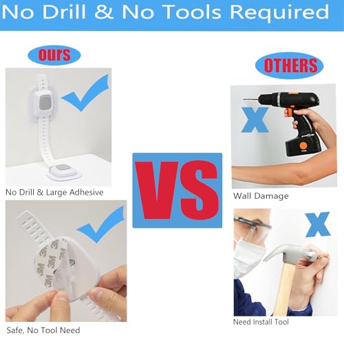 YEYA No Drill Furniture Wall Anchor 4 Pack - size: Standard 4P