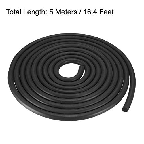 uxcell Foam Rubber Seal Weather Strip 13mm Diameter 5 Meters Long Black - size: 13mm x5m