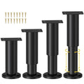 Wlrrcwdttc 4 Pcs Metal Adjustable Furniture Legs 4.72-7.08 inch, Adjustable Cabinet Legs for Sofa/Bed/Chair/Couch/Dresser/Table,Heavy Duty Bed Replacement Support Legs for Bed Frame/Bed Center Slat - size: 4.72-7.08 inch (4pcs)