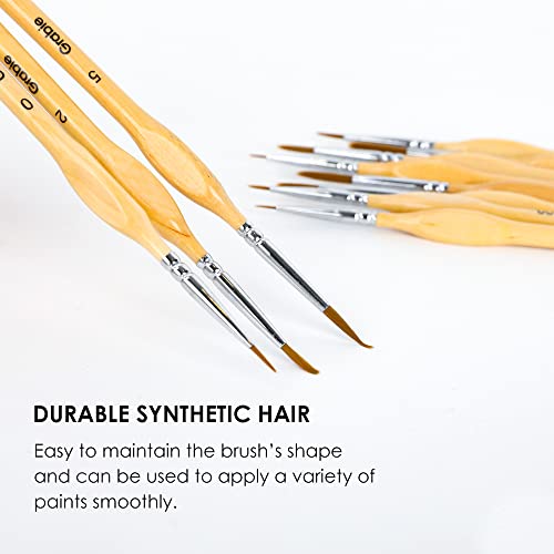Grabie 11 Pcs Miniature Paint Brushes for Fine Detail Painting