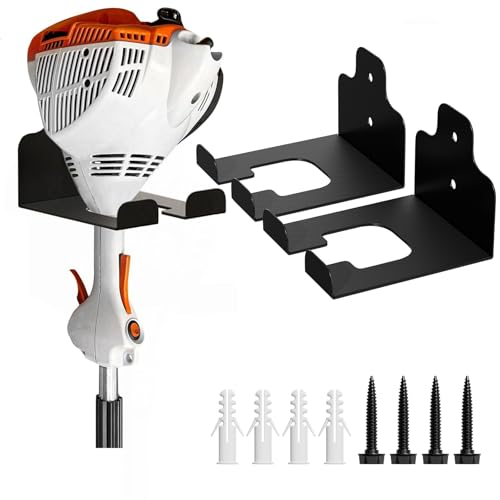 JNIHEEP Garage Organizer Trimmer Rack,Garden Power Tool Hanger,2 Pack,Black - color: Black 2 Packs
