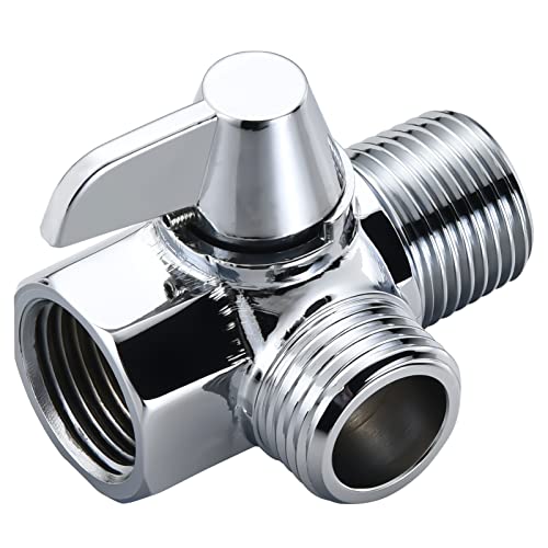Shower Arm Diverter Valve for Hand Showerhead, Chrome - color: ‎Chrome