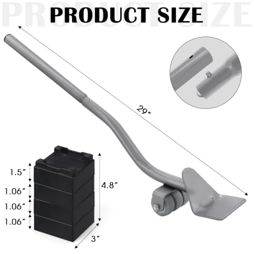 29" Lengthening Furniture Lifter Tool, Appliance Metal Lifter for Furniture - size: Grey-29 IN