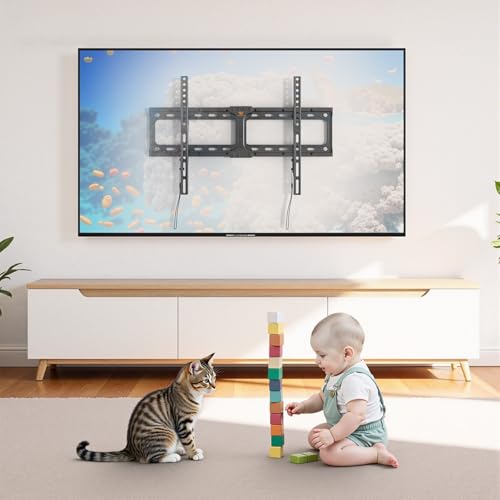 IWORKBOARD Fixed Low Profile TV Wall Mount Bracket for 65 75 inch TVs - size: For 37" to 90" TVs, 24" Studs