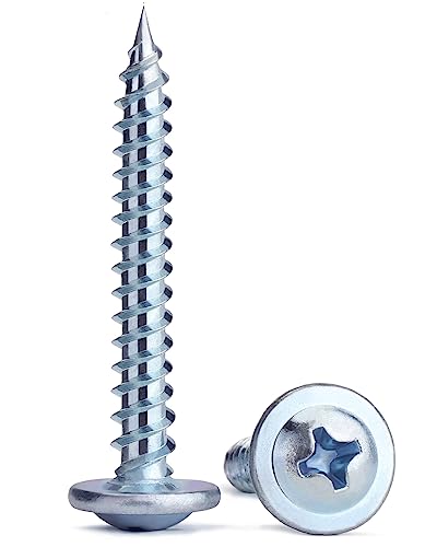 Wood Screws,#8×1-1/4 inch 300Pcs Truss Head Wood Cabinet Screws - color: Silver, size: #8×1-1/4"