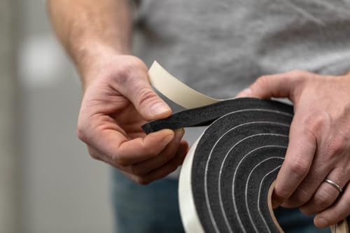 Duck Brand Self Adhesive Foam Weatherstrip Seal for Extra Large Gaps, 20 Total Feet, Window and Door Seal Strip Foam Tape, 3/8-Inch Wide x 5/16-Inch Thick x 10-Feet Long, 2 Rolls, Charcoal (285645) - size: Medium Gaps