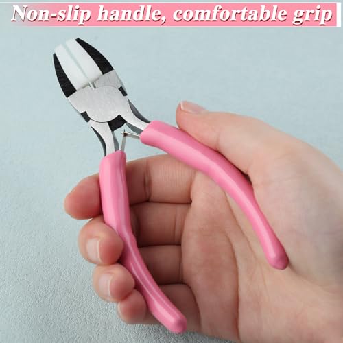 Flat Nose Pliers for Jewelry Making with 2 Replacement Tips, 5 Inch Soft Jaw Pliers with Consistent Grip, Wire Straightener for Beading, Looping, Gripping, Shaping - style: Flat Soft Jaw Pliers