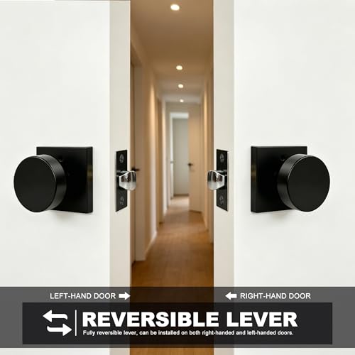Interior Privacy Door Knob, Matte Black 3 Pack - color: Matte Black