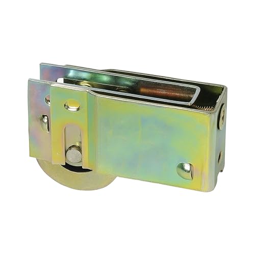 Brixwell Patio Door Roller Assembly, Stamped Steel Housing with Dichromate Finish, 1-1/4" Steel Wheel, 3/4" Width, 1-3/16" Height, Sliding Door Roller for Patio Track
